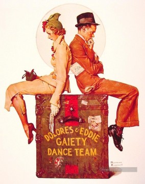 gaiety dance team 1937 Norman Rockwell Peinture à l'huile